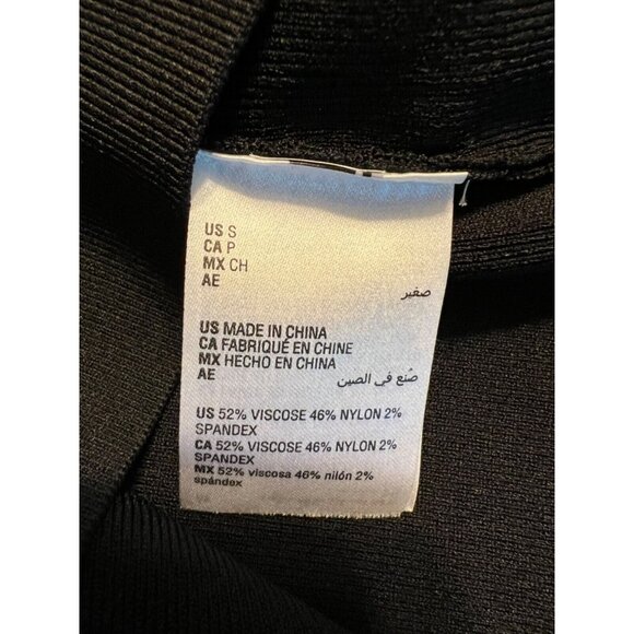 INC Top S Small Black Short Flutter Ruffle Sleeves Stretch Square Neck NWT - Picture 7 of 10